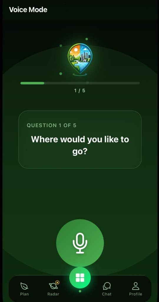 Hangouty Voice Mode β plan hangouts by voice